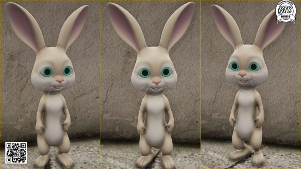 GTA 5 Cute Baby Bunny (Rabbit) Ped Mod for FiveM RP