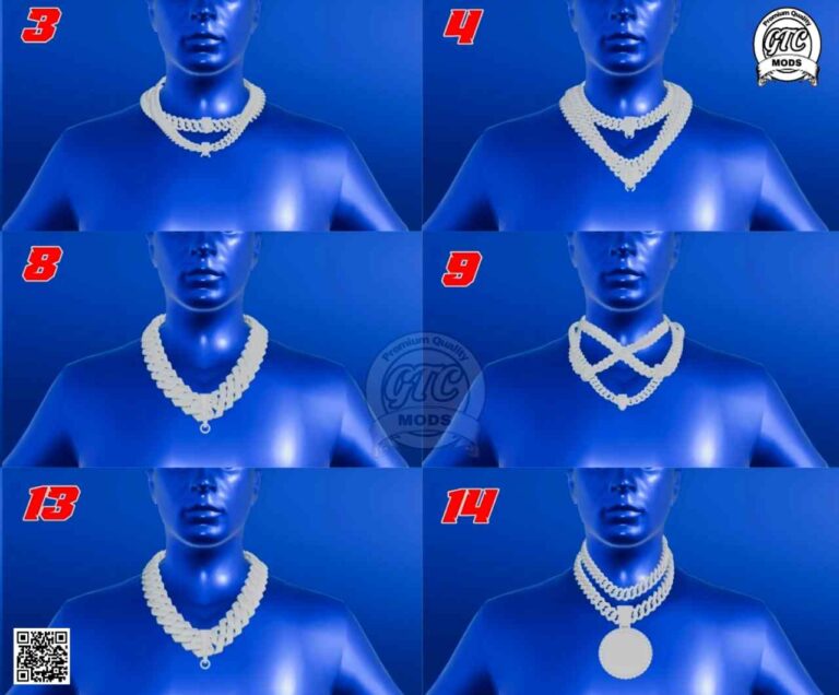 Parasparam Model Chain FiveM 3D Chains Template Pack - 31 Chain Models + 50 Textures
